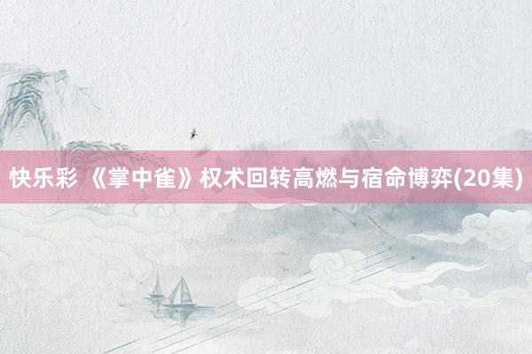 快乐彩 《掌中雀》权术回转高燃与宿命博弈(20集)