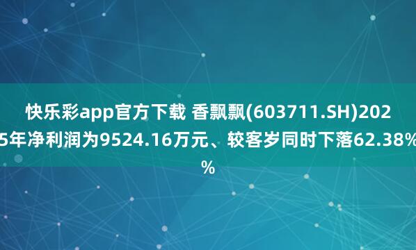 快乐彩app官方下载 香飘飘(603711.SH)2025年净利润为9524.16万元、较客岁同时下落62.38%