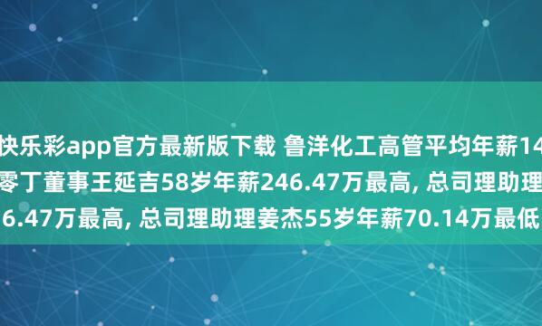 快乐彩app官方最新版下载 鲁洋化工高管平均年薪149.01万: 总司理及非零丁董事王延吉58岁年薪246.47万最高， 总司理助理姜杰55岁年薪70.14万最低